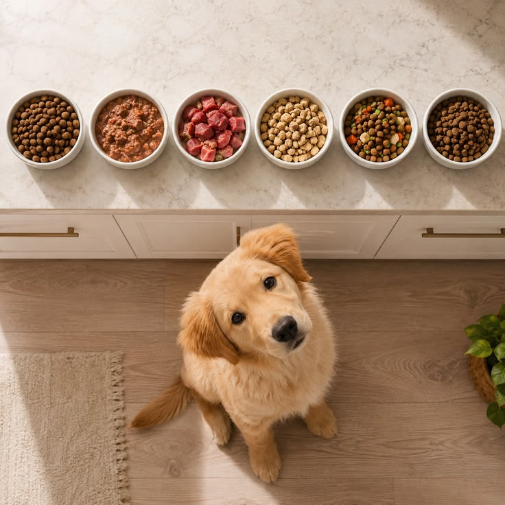 Healthy pet food bowl